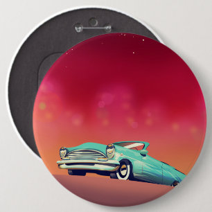 Macaron Rond 15,2 Cm Vieille voiture de collection