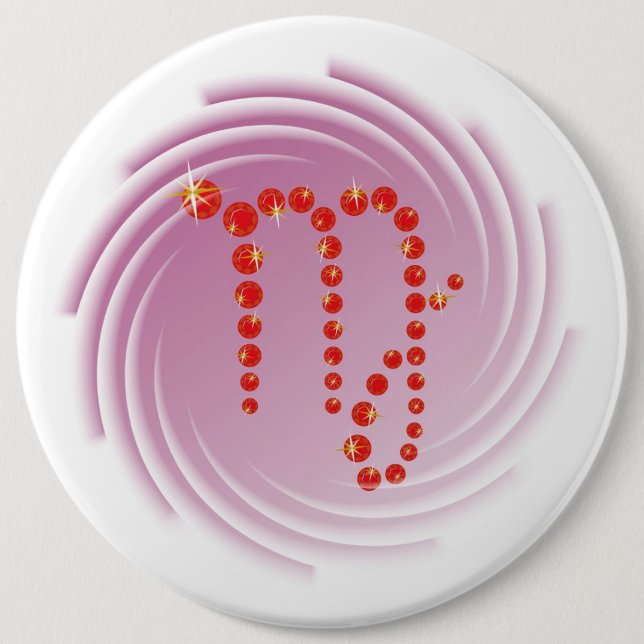 Macaron Rond 15,2 Cm Vierge du 23 août au 23 septembre (Devant)