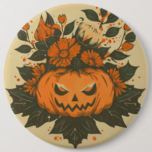 Macaron Rond 15,2 Cm Vintage/Halloween/Automne/citrouille