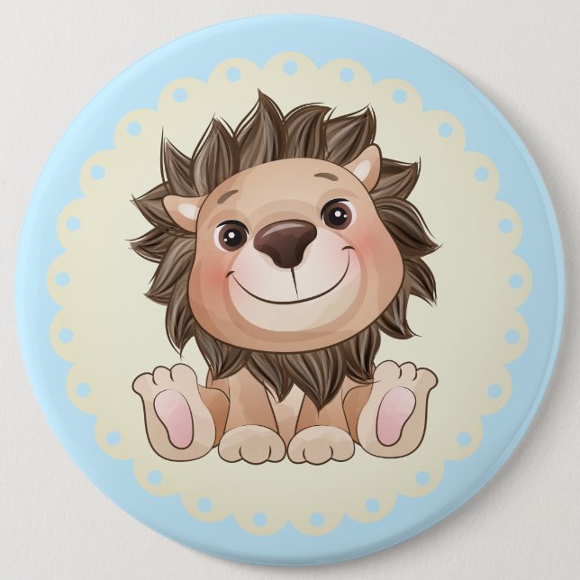 Macaron Rond 15,2 Cm Vous êtes Grrreat Cute Lion Baby Boy (Devant)