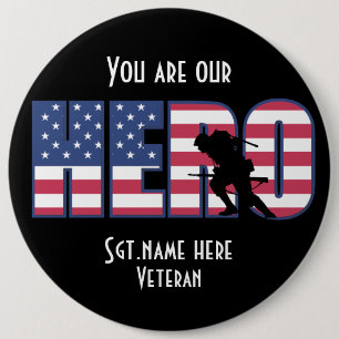 Macaron Rond 15,2 Cm Vous Êtes Notre Bouton Héros