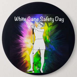Macaron Rond 15,2 Cm White Cane Sécurité Jour teinture ferme aveugle fi