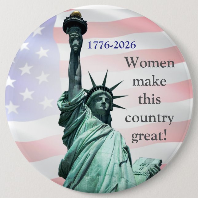 Macaron Rond 15,2 Cm Women Make This Country Great! Button 4 (Devant)