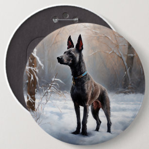 Macaron Rond 15,2 Cm Xoloitzcuintli Laisser neiger Noël