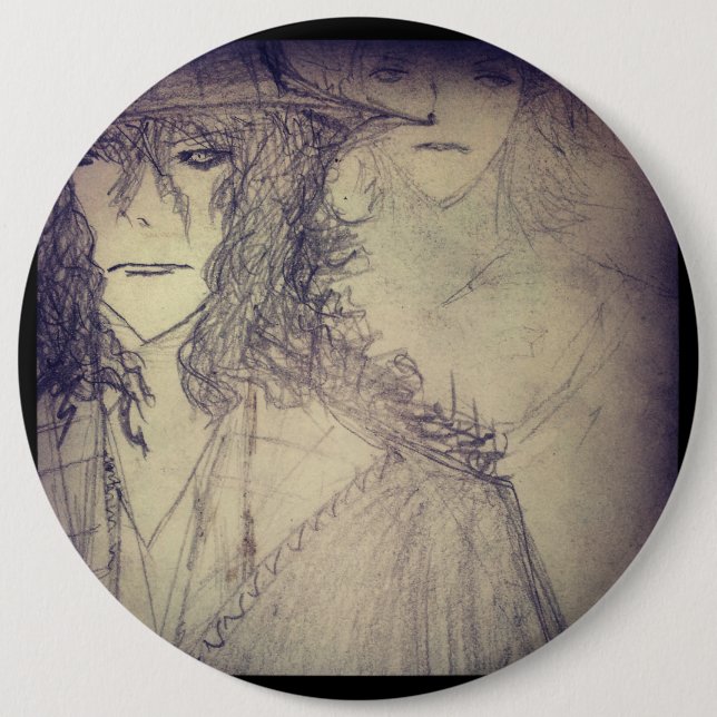 Macaron Rond 15,2 Cm yaei sorcière 666 (Devant)