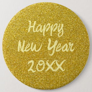 Macaron Rond 15,2 Cm Yellow Happy New Year