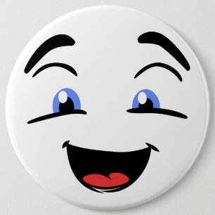 MACARON ROND 15,2 CM YEUX BLEU