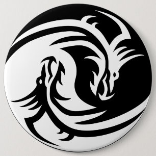 Macaron Rond 15,2 Cm Yin Yang Dragon