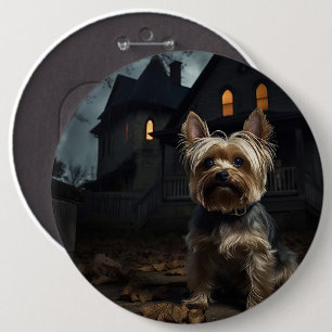 Macaron Rond 15,2 Cm Yorkshire Terrier Halloween Épouvantable