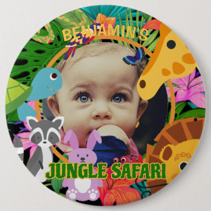 Macaron Rond 15,2 Cm Zoo Wild Animal Jungle Safari Anniversaire de enfa