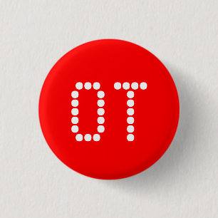 Macaron Rond 2,50 Cm 1,25" boutons d'OT - rouge