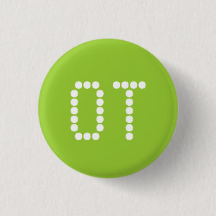 Macaron Rond 2,50 Cm 1,25" boutons d'OT - vert