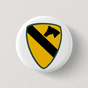 Macaron Rond 2,50 Cm 1re division de cavalerie Patch