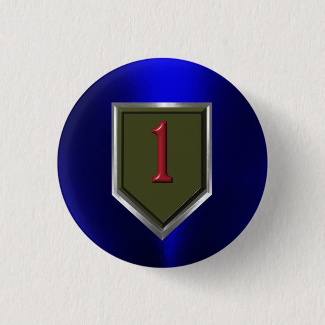 Macaron Rond 2,50 Cm 1re division d'infanterie "Big Red One" (Devant)