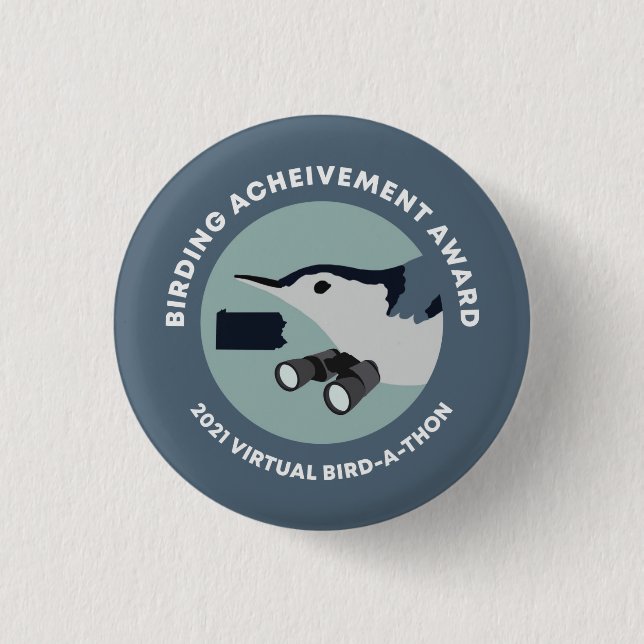 Macaron Rond 2,50 Cm 2021 Épingle virtuelle Oiseau-A-Thon (Devant)