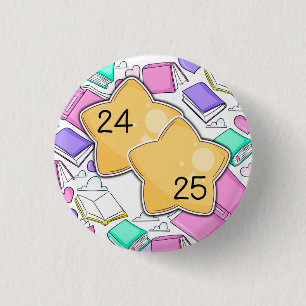 Macaron Rond 2,50 Cm 2024-2025 Dimanche Participation à l'école 2