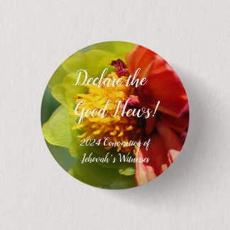 Macaron Rond 2,50 Cm 2024 JW Declare the Good News Dahlia customize