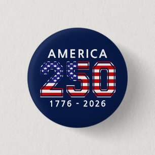 Macaron Rond 2,50 Cm 250e anniversaire des États-Unis