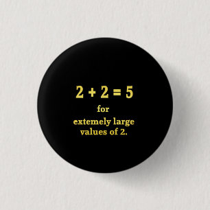 Macaron Rond 2,50 Cm 2 + 2 = 5 Blague de maths drôle