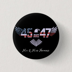Macaron Rond 2,50 Cm 45-47 Président 2024 Trump Retour à la Maison Blan