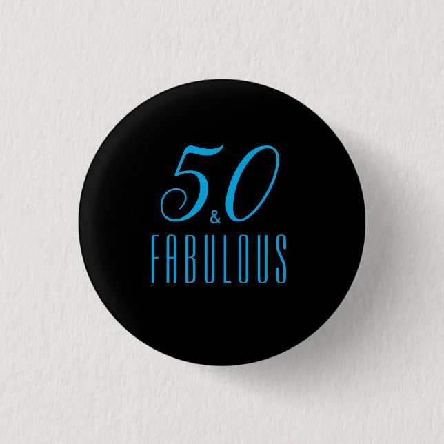 Macaron Rond 2,50 Cm 50 & Fabulous Sky Blue Black (Devant)