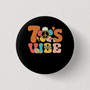 Macaron Rond 2,50 Cm 70s Vibe 70s Costume Peace Groovy Hippie 70's Them