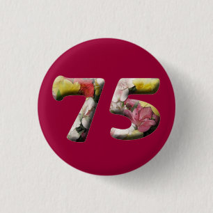 Macaron Rond 2,50 Cm 75e anniversaire 75 ans Milestone Button