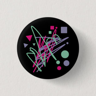 Macaron Rond 2,50 Cm 80s design quatre-vingts vintage splash medley art