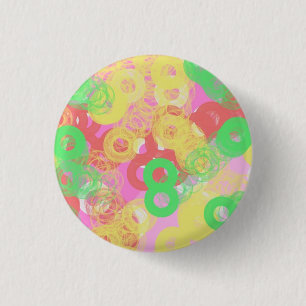 Macaron Rond 2,50 Cm 888888 Bouton art abstrait