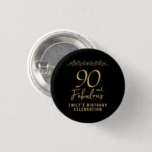 Macaron Rond 2,50 Cm 90 et fabuleux ornement d'or 90e anniversaire Phot