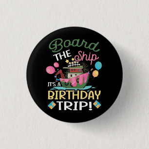 Macaron Rond 2,50 Cm À Bord Du Navire C_s Un Voyage D'Anniversaire Croi