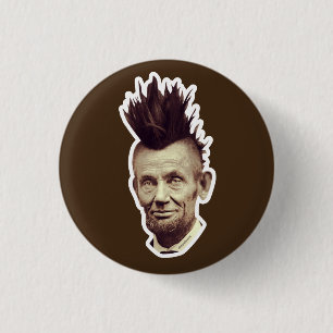 Macaron Rond 2,50 Cm Abe avec un bouton de Mohawk