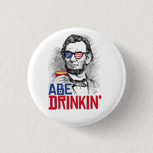 Macaron Rond 2,50 Cm Abe Lincoln Party Bro
