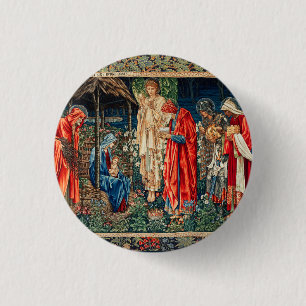 Macaron Rond 2,50 Cm ADORATION DE MAGI Morris, Burne-Jones