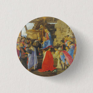 Macaron Rond 2,50 Cm Adoration des Mages par Sandro Botticelli 1475