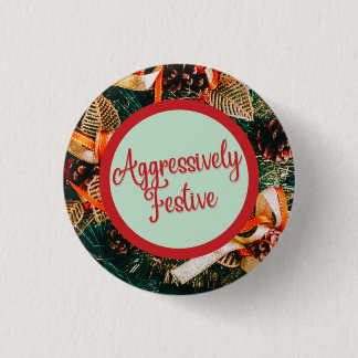 Macaron Rond 2,50 Cm Aggressively Festive Button