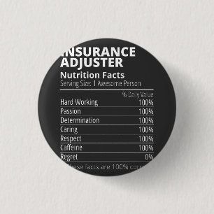 Macaron Rond 2,50 Cm Ajusteur d'assurance Nutrition Facts amusant