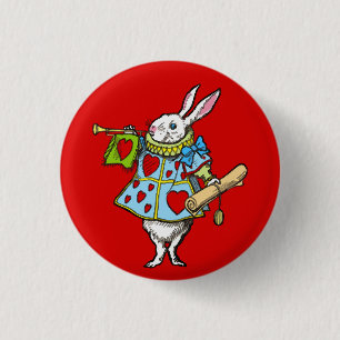 Macaron Rond 2,50 Cm Alice au pays des merveilles ~ Coeurs rouges du la