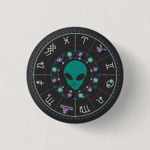 Macaron Rond 2,50 Cm Alien Horoscope