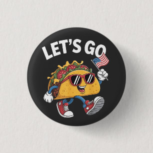 Macaron Rond 2,50 Cm Allez TACO Trump 4 juillet amateurs de Taco