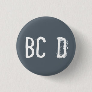 Macaron Rond 2,50 Cm Alphabet "BCD" Collectible (#4)