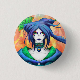 Macaron Rond 2,50 Cm AltDelta : Bouton bleu de geisha