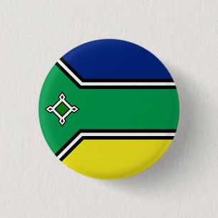 Macaron Rond 2,50 Cm Amapá, bouton brésilien de drapeau d'état