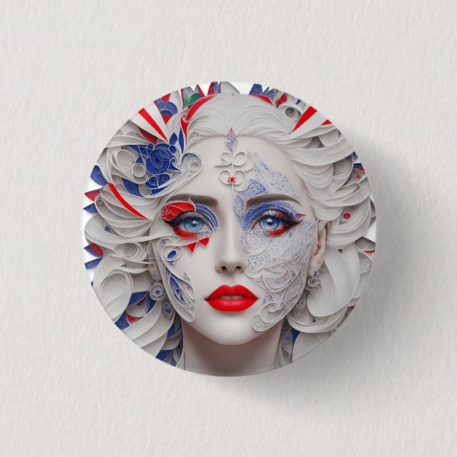 Macaron Rond 2,50 Cm american fan 32 (Devant)