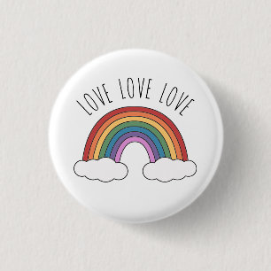 Macaron Rond 2,50 Cm Amour Arc-en-ciel Amour Amour