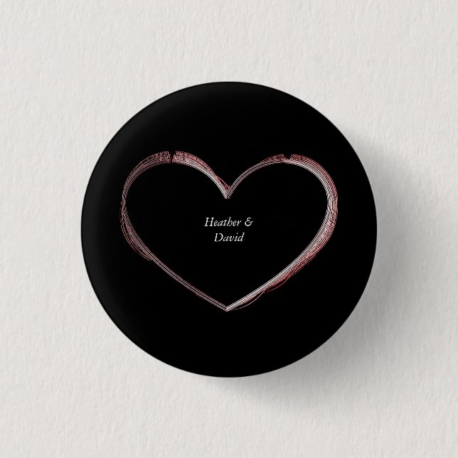 Macaron Rond 2,50 Cm Amour Coeur Attractif Charming Mariage (Devant)