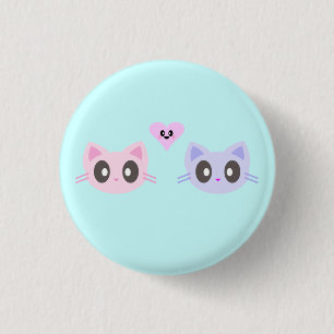Macaron Rond 2,50 Cm amour de minou de kawaii