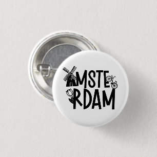 Macaron Rond 2,50 Cm Amsterdam Pays-Bas Souvenir de voyage