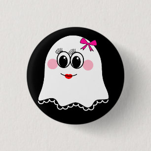 Macaron Rond 2,50 Cm Amusant émoji fantôme !