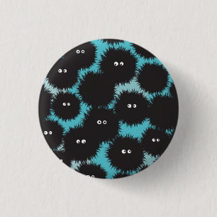 Macaron Rond 2,50 Cm Amusant monstres noirs moelleux